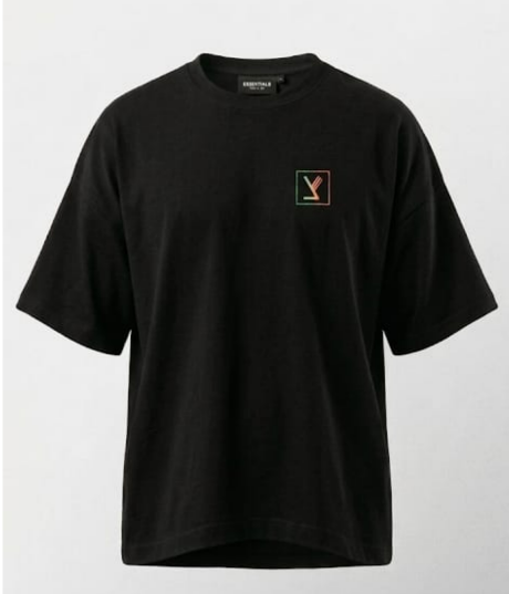 T-shirt Oversize Noir ou Blanc imprimé Tsadé arc en ciel – Image 5