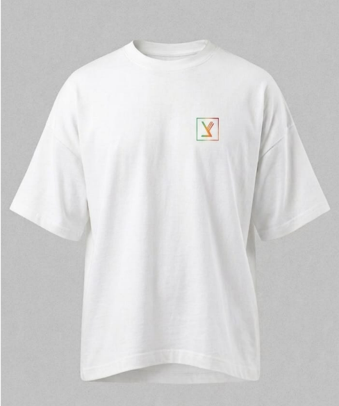 T-shirt Oversize Noir ou Blanc imprimé Tsadé arc en ciel – Image 7