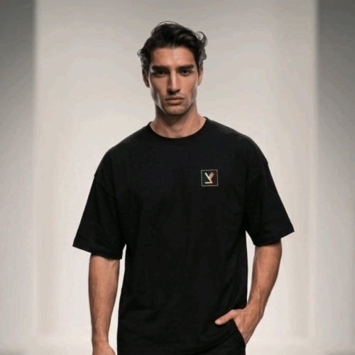 T-shirt oversize Streetwear Premium imprimé Tsadé Arc en ciel