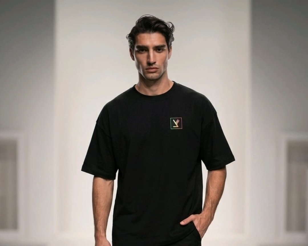 T-shirt oversize Streetwear Premium imprimé Tsadé Arc en ciel
